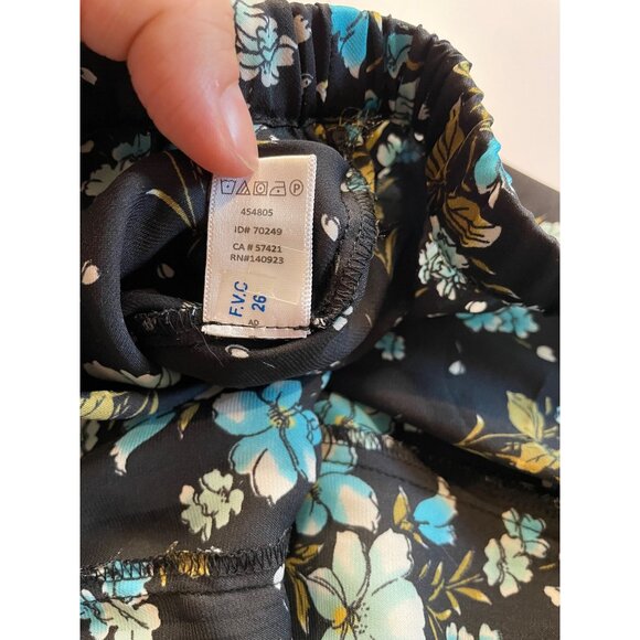 LOFT Sleepwear Floral‎ Satin Pajama Pants Large Dark Cottagecore Romantic Dainty - Picture 5 of 12